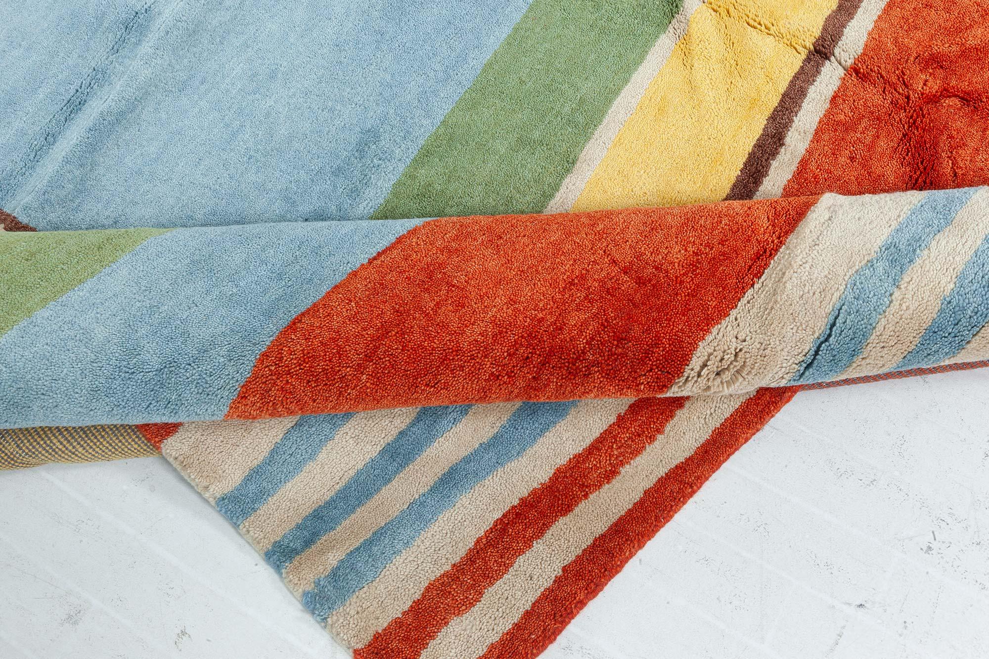 Moderner, inspirierter Deko-Teppich von Doris Leslie Blau (Wolle) im Angebot