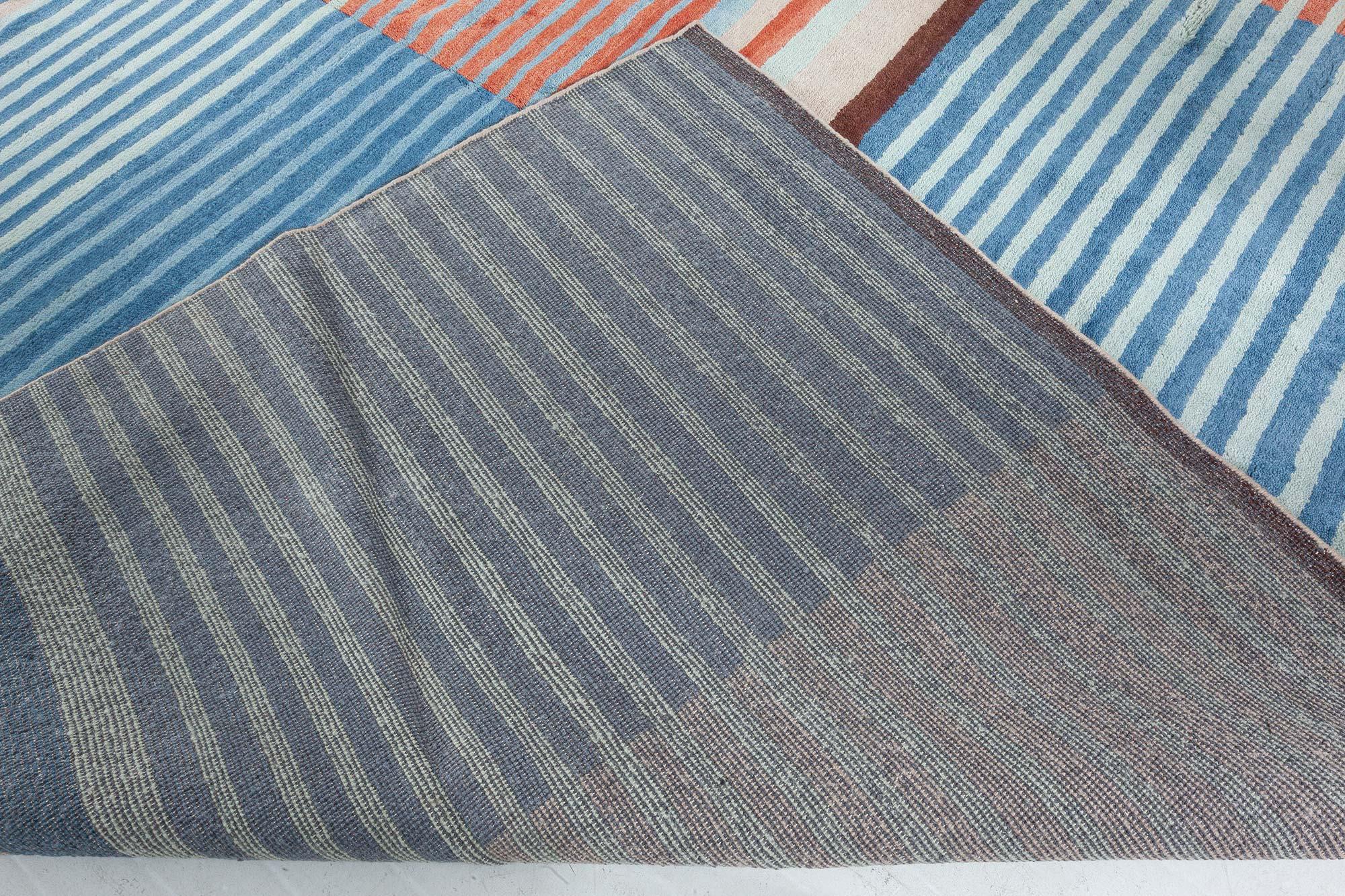 Moderner, inspirierter Deko-Teppich von Doris Leslie Blau (Wolle) im Angebot
