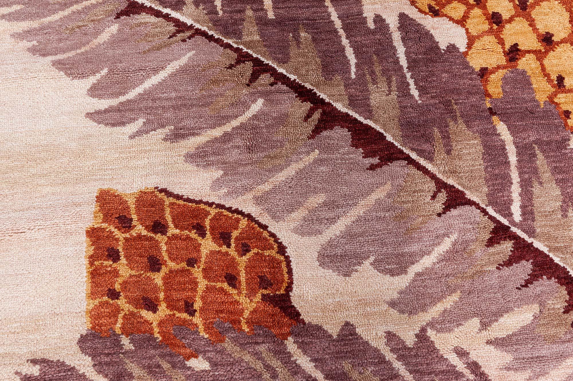 Indian Modern Art Deco Inspired Rug by Doris Leslie Blau For Sale