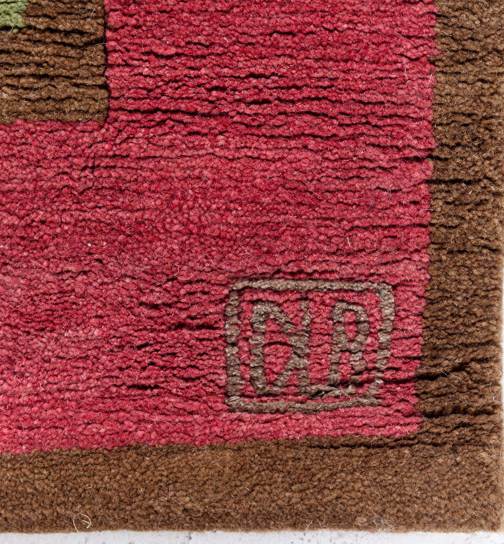 Inspirierter Deko-Teppich von Doris Leslie Blau (Handgeknüpft) im Angebot