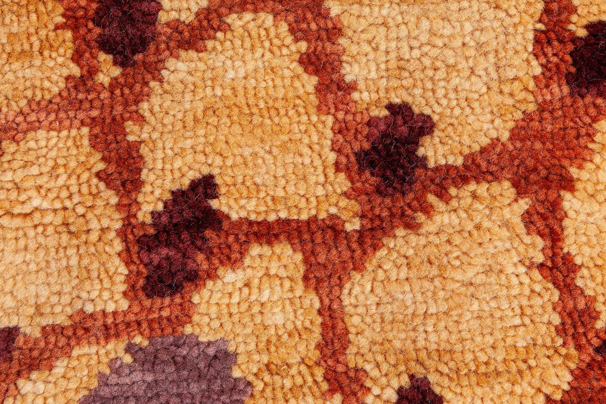 Wool Modern Art Deco Inspired Rug by Doris Leslie Blau For Sale