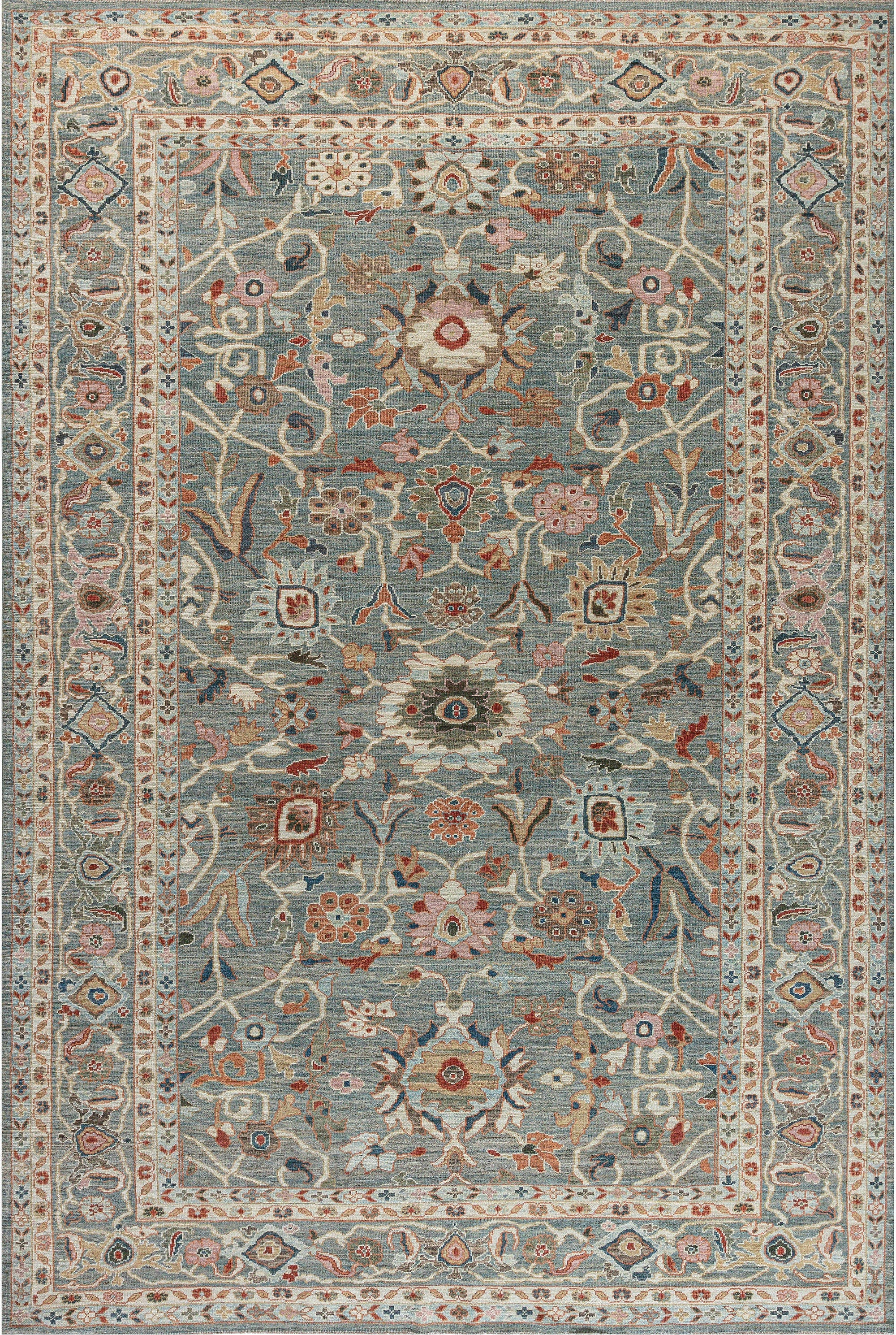 Traditioneller, von Sultanabad inspirierter Teppich in zartem Beige „Skyblossom“ von Doris Leslie Blau