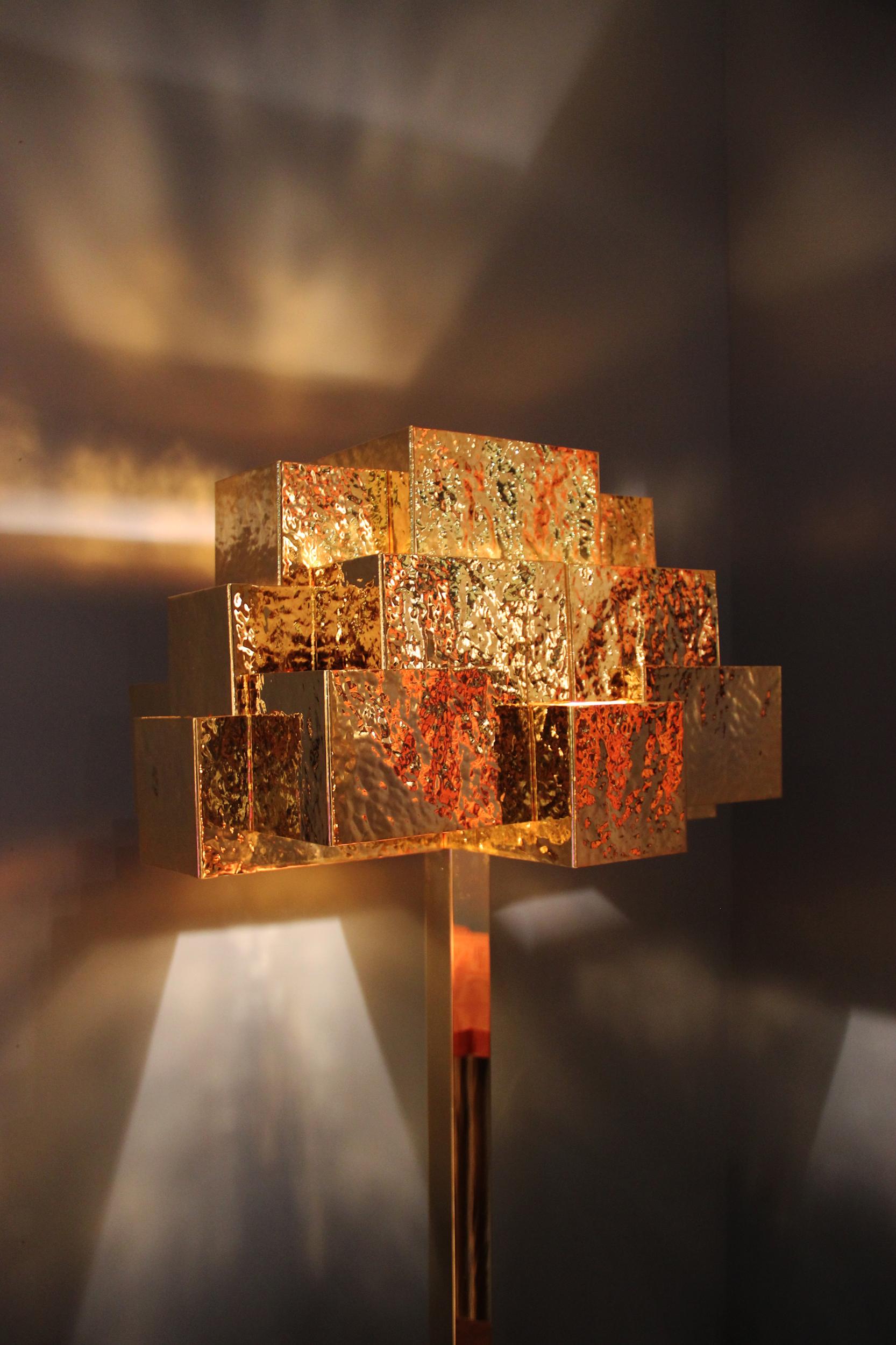Portuguese Inspiring Trees Floor Lamp, Golden Brass, InsidherLand by Joana Santos Barbosa For Sale