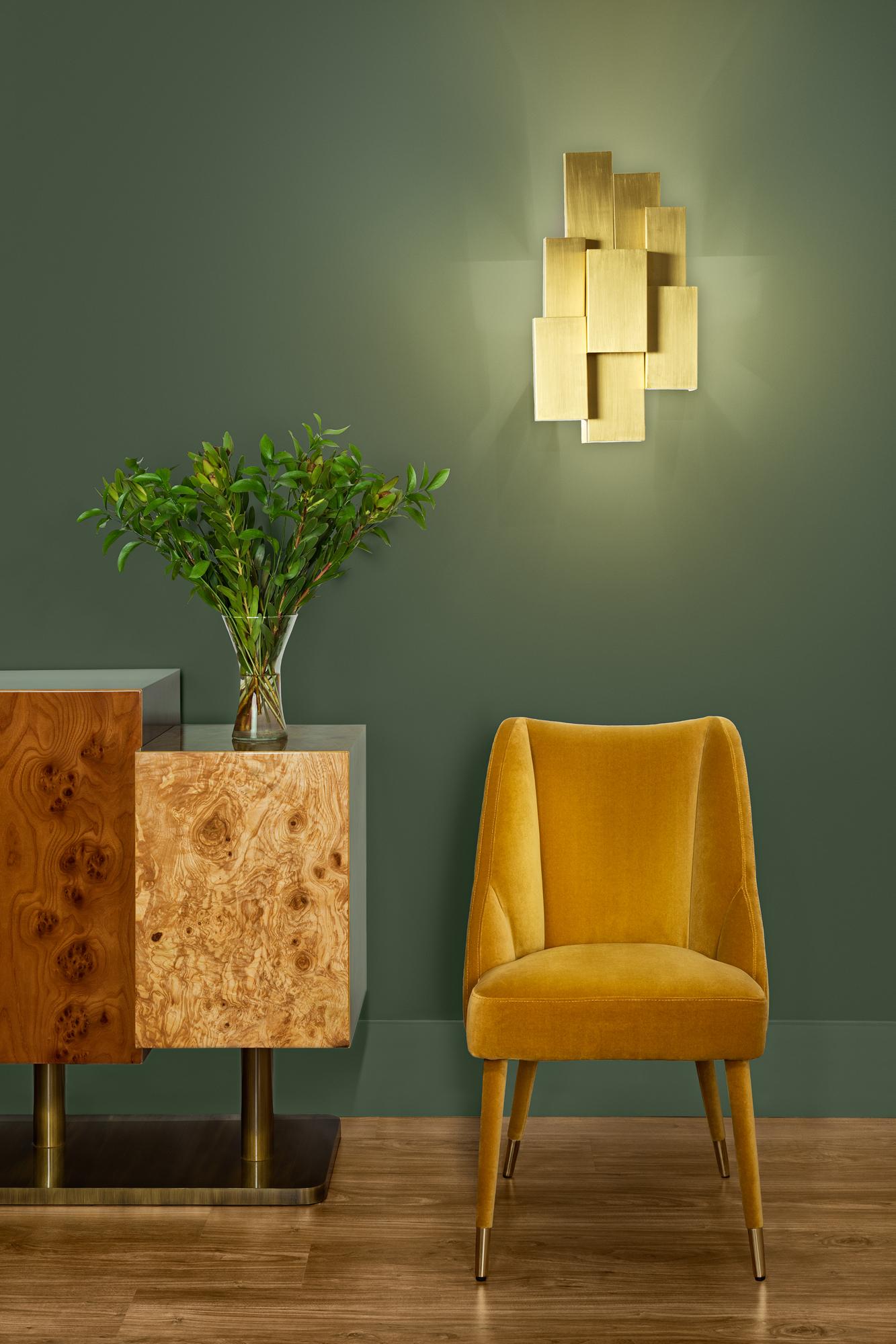 Modern Inspiring Trees L Wall Lamp Brushed Copper, InsidherLand by Joana Santos Barbosa For Sale