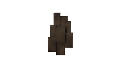 Geometric dark bronzed brushed brass Inspiring Trees L wall lamp by InsidherLand