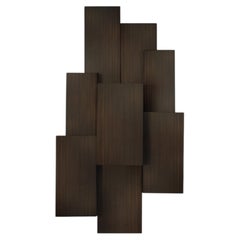 Geometric dark bronzed brushed brass Inspiring Trees L wall lamp by InsidherLand