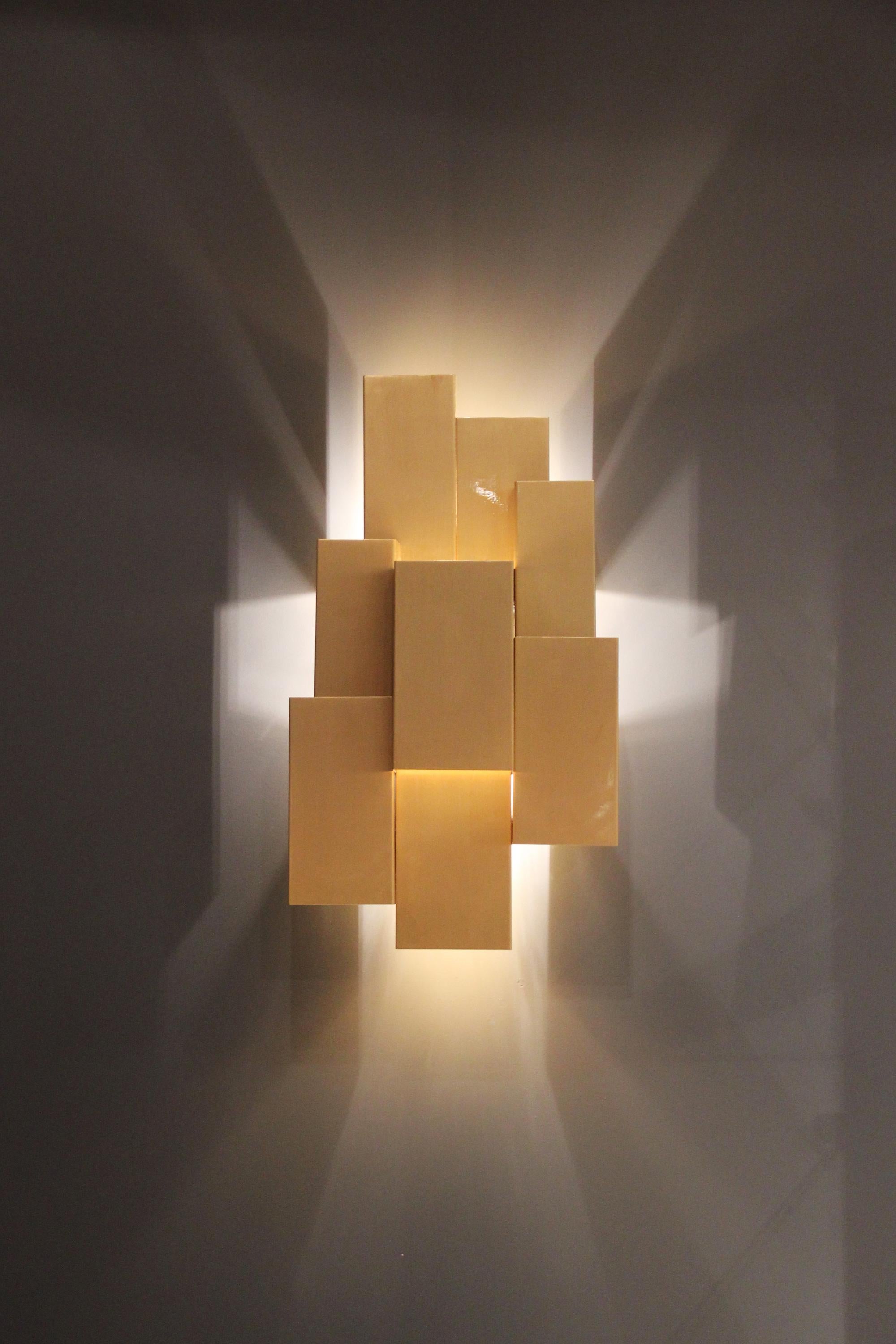 Modern Inspiring Trees L Wall Lamp, Brushed Brass, InsidherLand by Joana Santos Barbosa For Sale