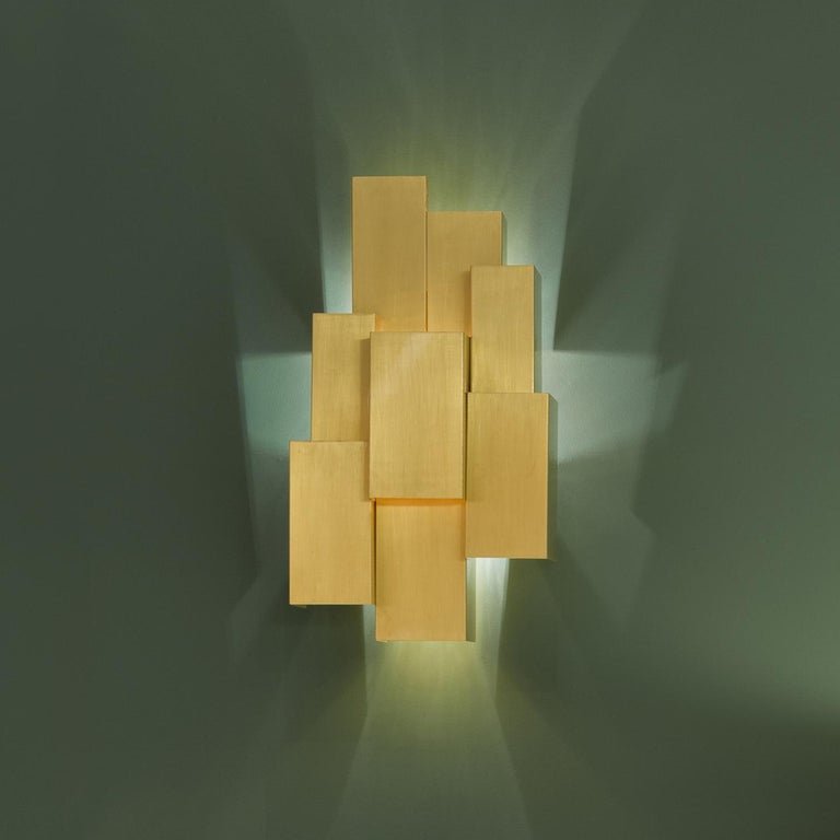 Inspiring Trees L Wall Lamp, Brushed Brass, InsidherLand by Joana Santos Barbosa For Sale 1