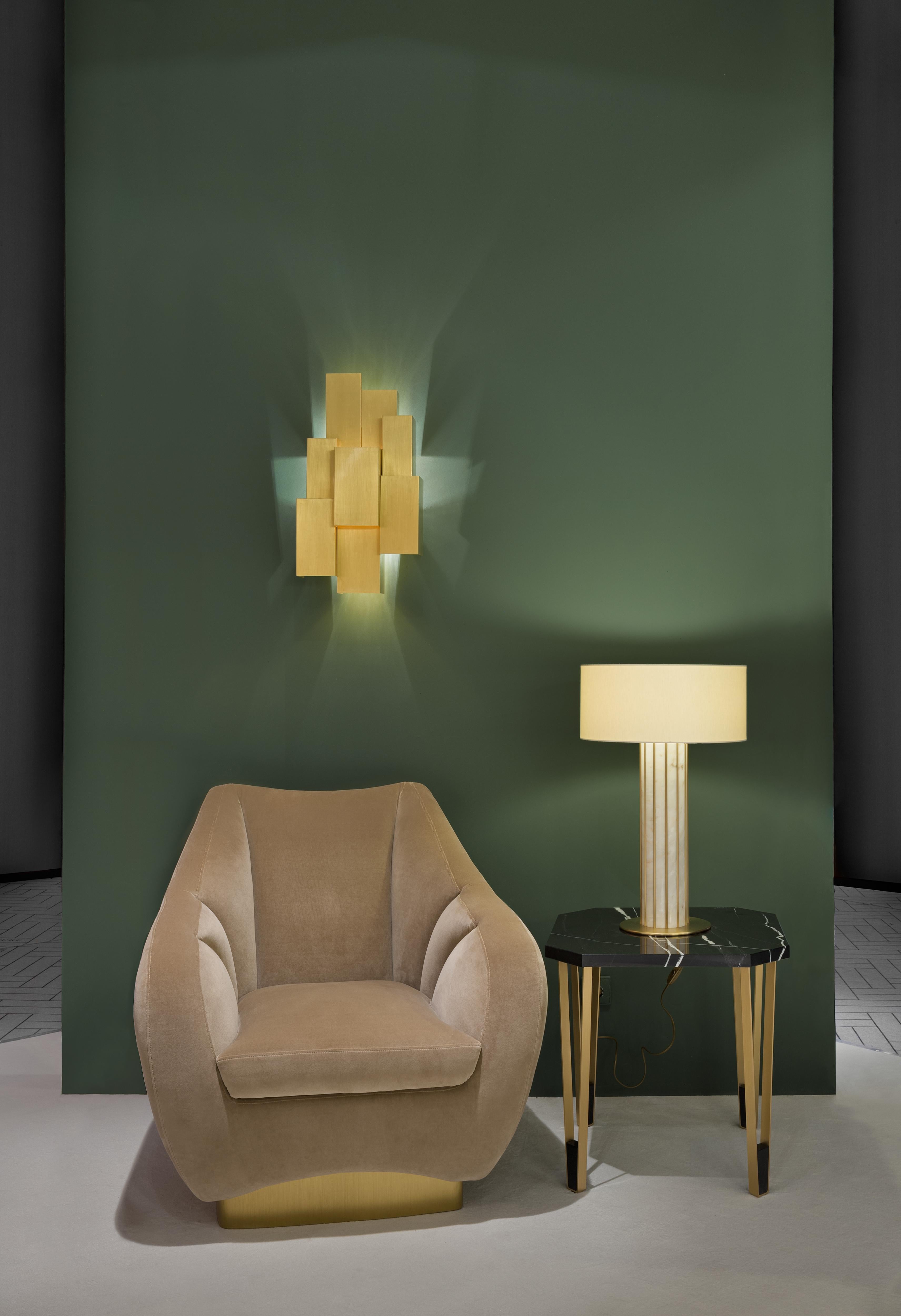 Ottone Lampada da parete Inspiring Trees L, ottone spazzolato, InsidherLand di Joana Santos Barbosa in vendita