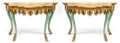 Installment 1: Pair of Decorated Parcel Gilt Venetian Consoles