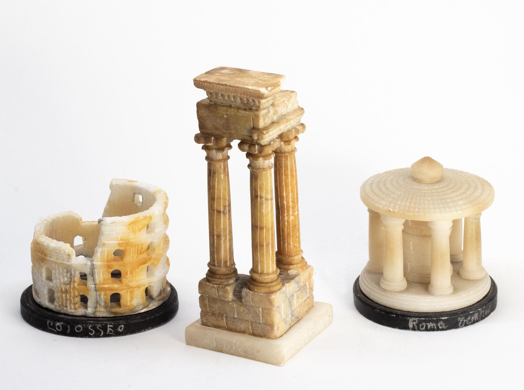 Italian Instant Roman Grand Tour Collection, Colosseum, Temples of Vesta and Vespasian  For Sale