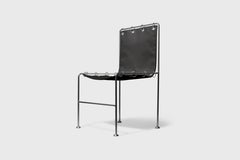 Institution Sculptural Chair, Black Leather
