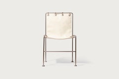 Institution Sculptural Chair, White Lamb Leather