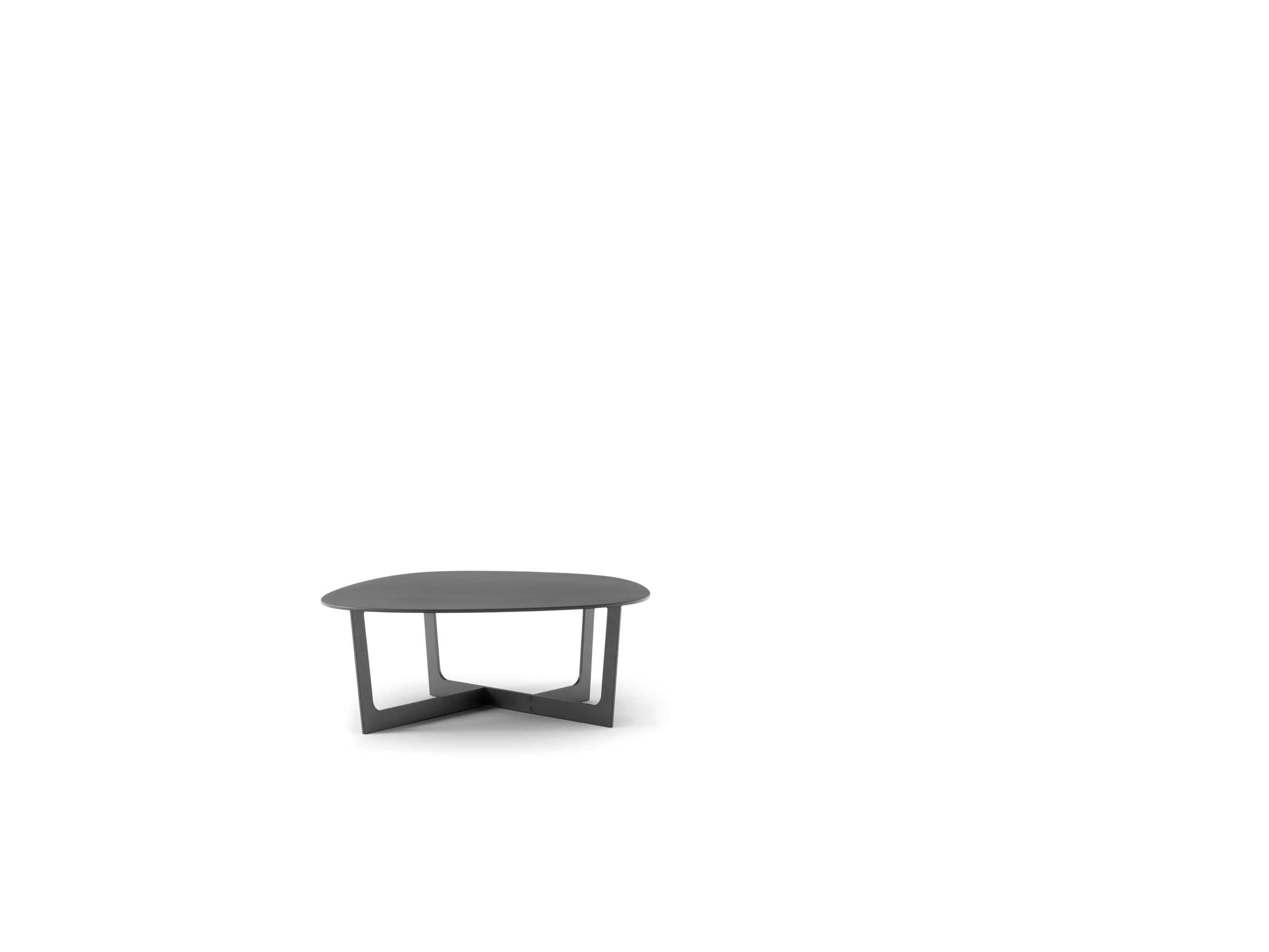 Scandinave moderne Table basse Insula M5190 en aluminium, laquée noire texturée pour Fredericia en vente