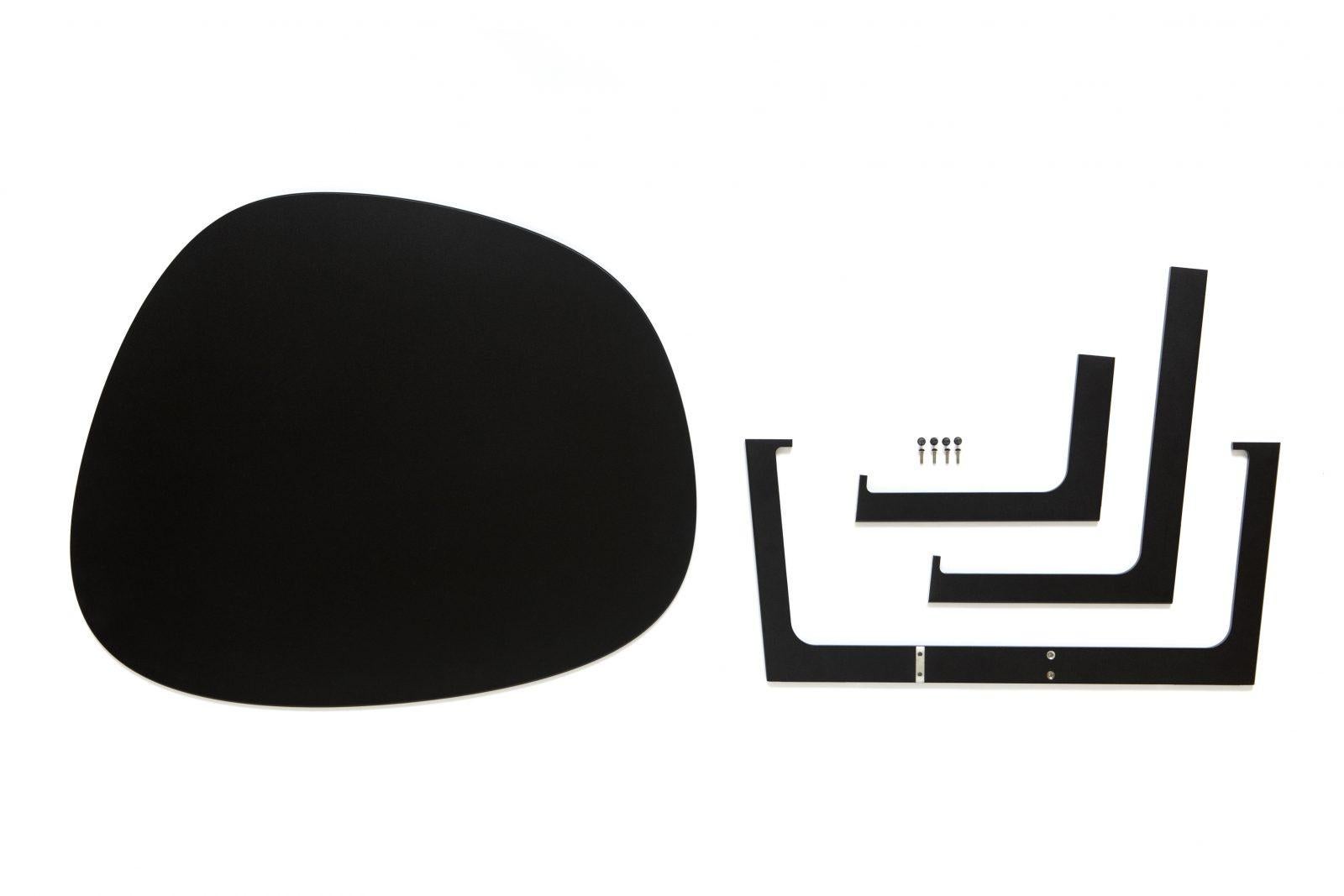 Poudré Table basse Insula M5190 en aluminium, laquée noire texturée pour Fredericia en vente