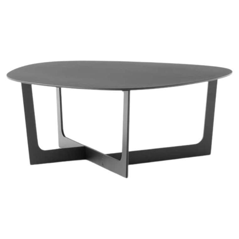 Table basse Insula M5190 en aluminium, laquée noire texturée pour Fredericia