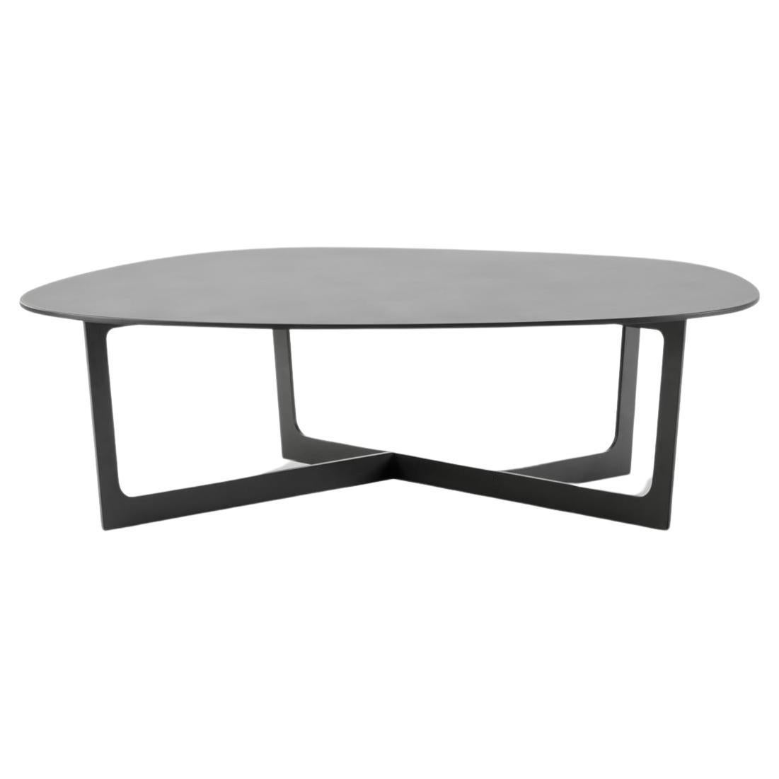 Table basse Insula M5192 en aluminium, laquée noire texturée pour Fredericia