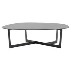 Table basse Insula M5192 en aluminium, laquée noire texturée pour Fredericia
