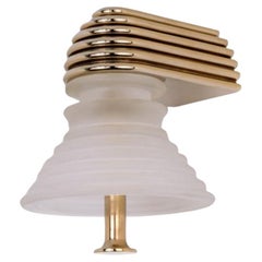 Insulator A Frosted Glass and Polished Brass Sconce by Novocastrian