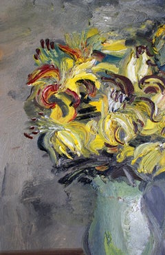Fiori gialli. Tela, olio, 70x50 cm