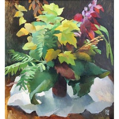 The leaves. 1978, canvas, oil, 65x60 cm