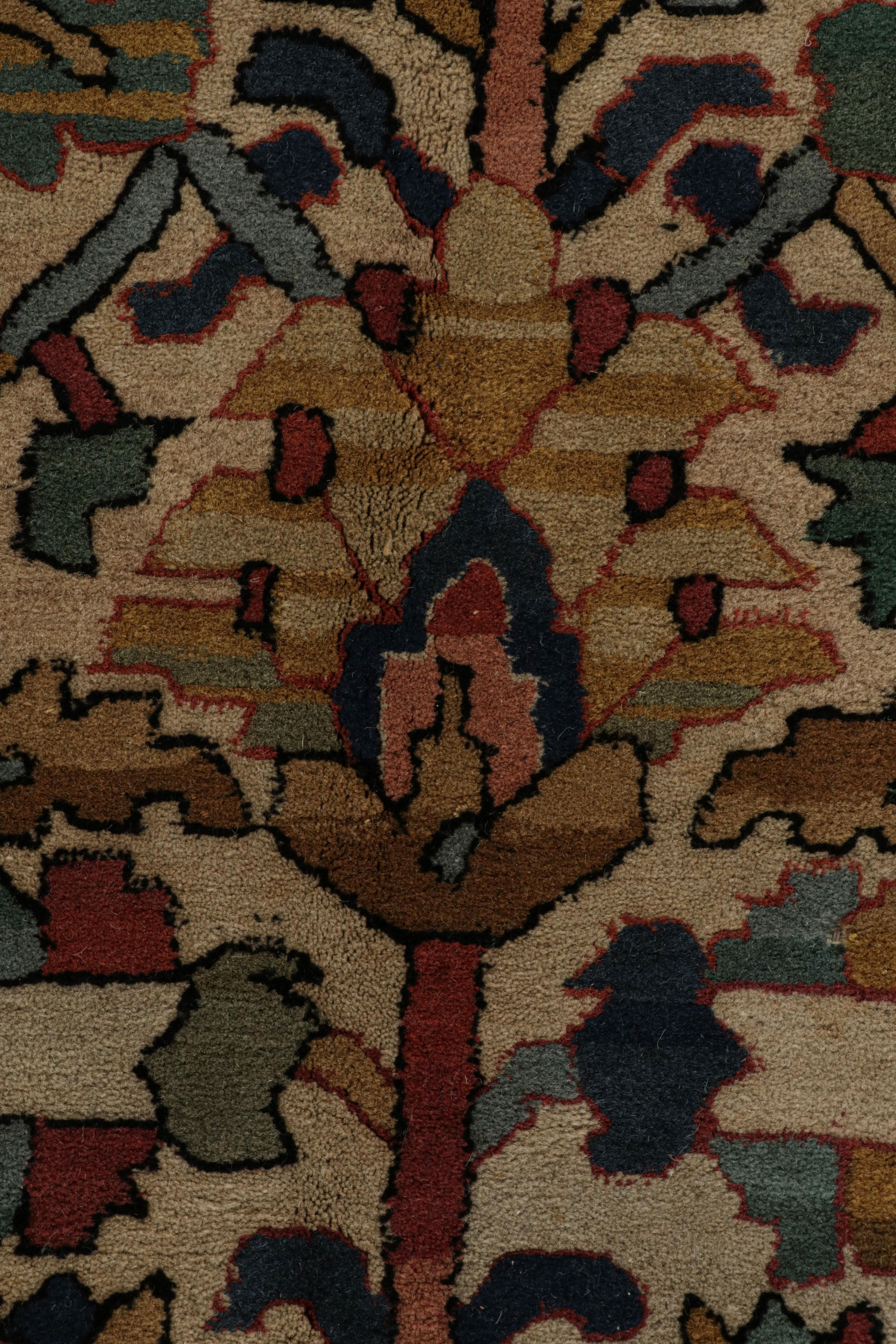 Mid-20th Century intage European Rug in Polychromatic Geometric Patterns, from Rug & Kilim For Sale