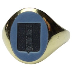 Antique Intaglio Agate Ring Medium Size 18 Carat Gold