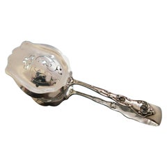 Pince à asperges en argent sterling percée Intaglio par Reed and Barton