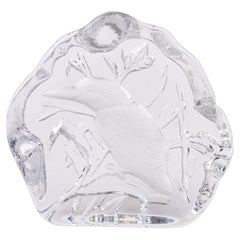 Intaglio Crystal Glass Sculpture Bird 