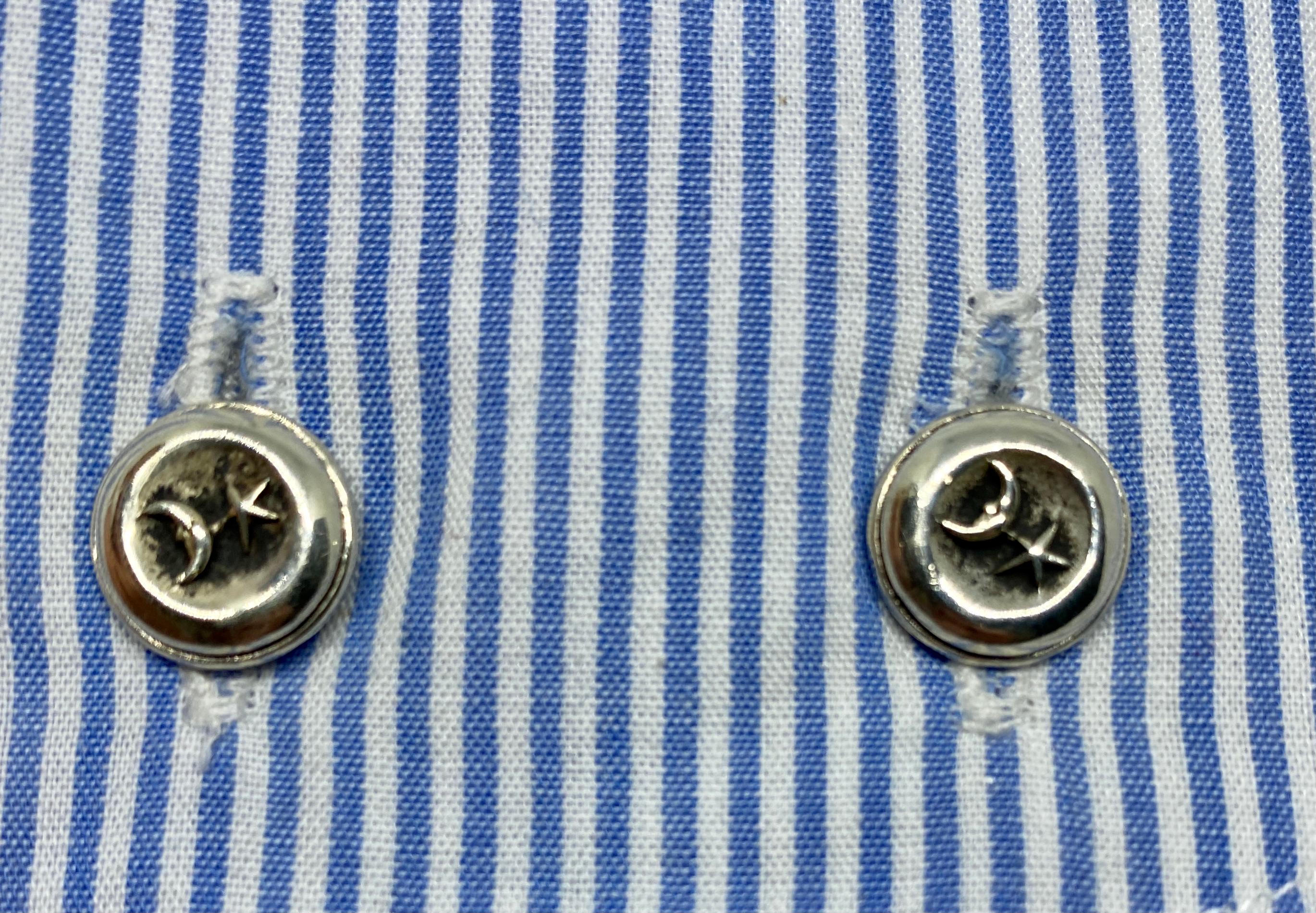 Women's or Men's Intaglio Cufflinks in Silver and Gold by Barry Kieselstein-Cord For Sale