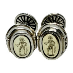 Intaglio Cufflinks in Silver and Gold by Barry Kieselstein-Cord