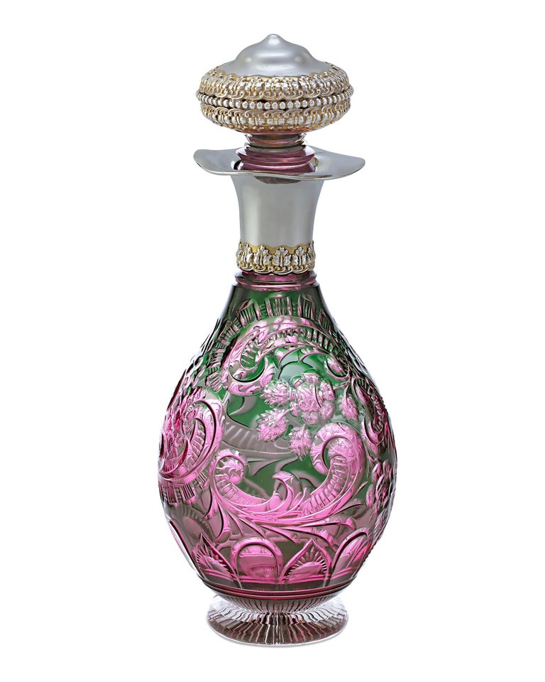 Intaglio Glass Perfume by Stevens and Williams at 1stDibs