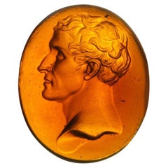 Entaille ou camée, portrait. Le verre. Peut-être Italie, 19e siècle.