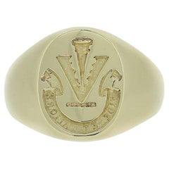 Intaglio With Faith and Love Signet Ring