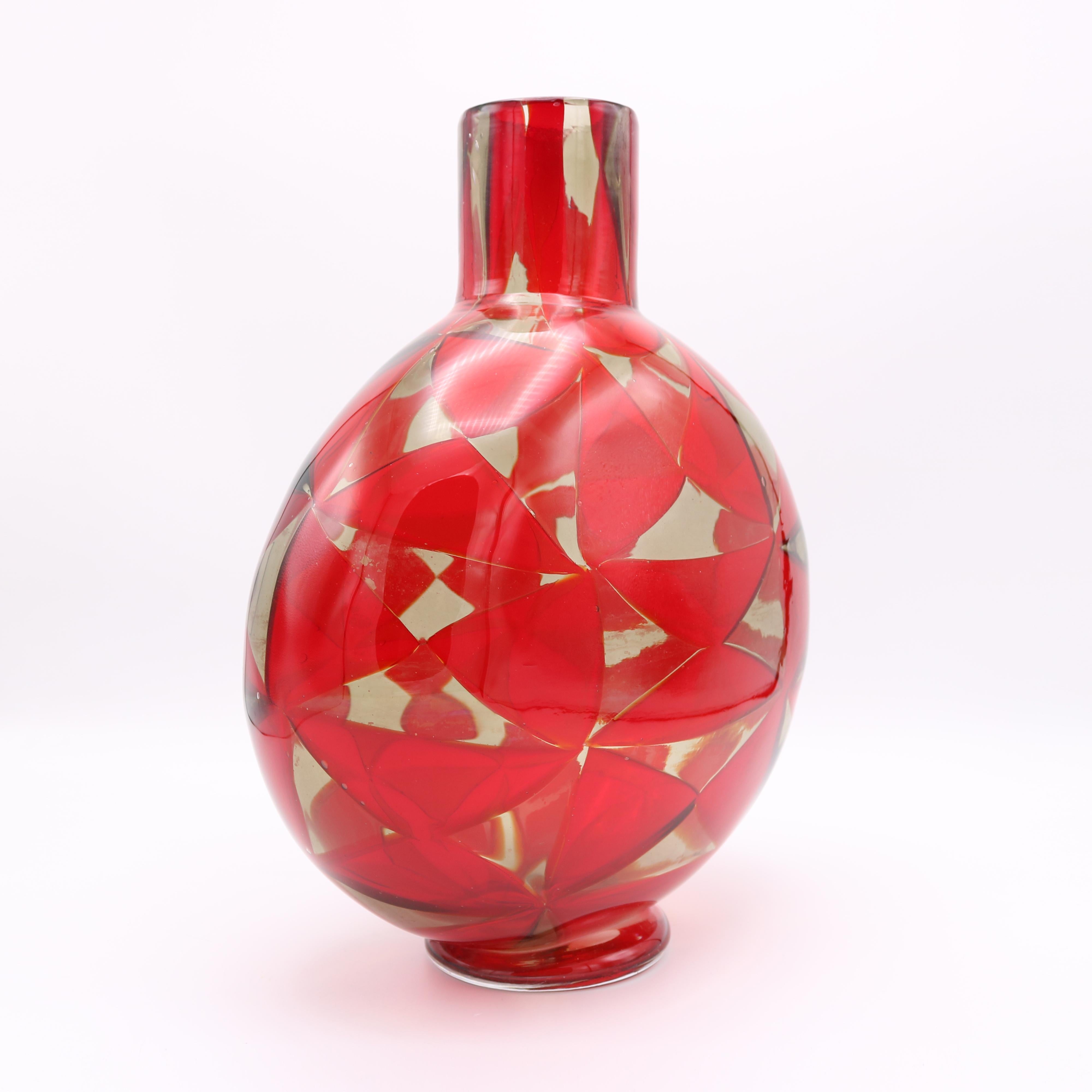 Italiano Vaso in vetro artistico 