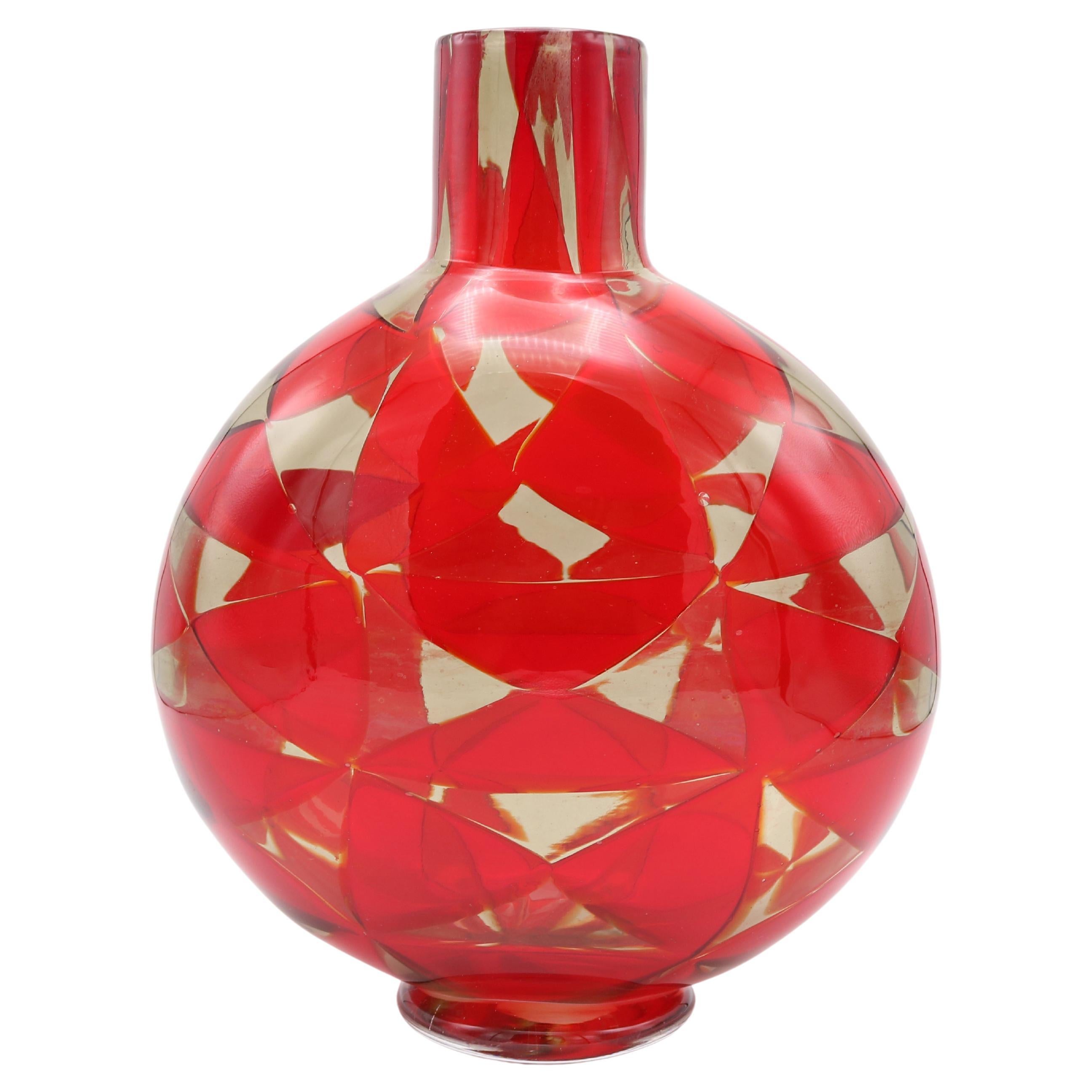 "Intariso" Art Glass Vase by Ercole Barovier