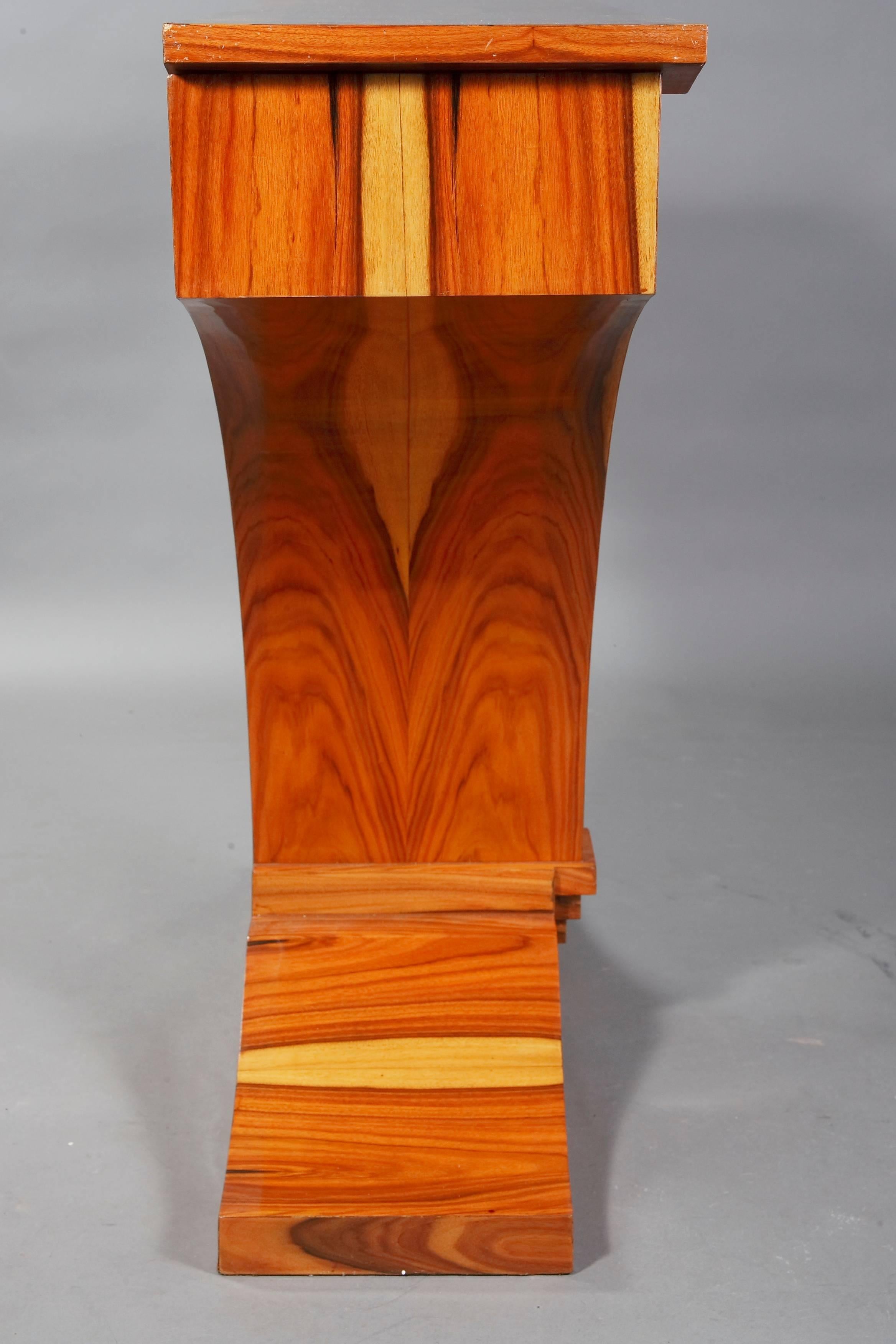 Palisander Intarsia Console in Art Deco Style