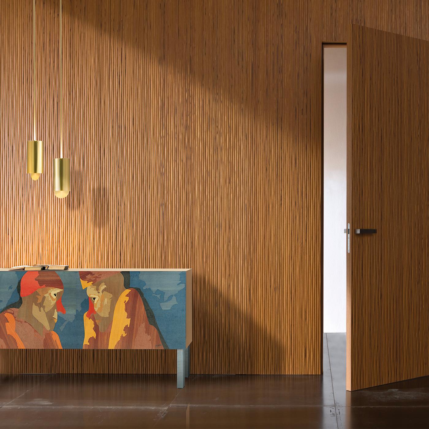 Italian Intarsia Sideboard by Emilio Tadini