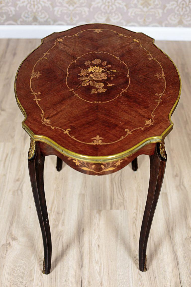 Intarsiated Coffee Table, circa 1940-1950 In Good Condition In Opole, PL