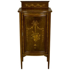 Intarsiated Nightstand or Cabinet, circa 1880
