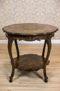 Intarsiated, Walnut Coffee Table, circa 1900
