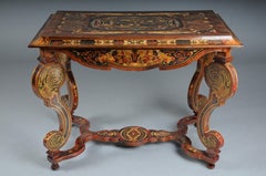 20th Century Italian Marquetry Salon Table in Baroque Style