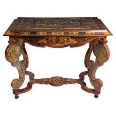 20th Century Italian Marquetry Salon Table in Baroque Style