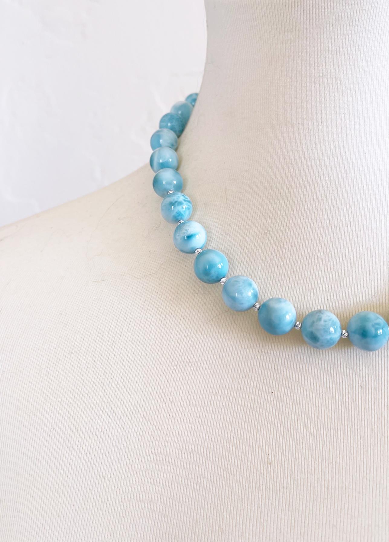 larimar bead necklace