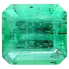 Bague en émeraude naturelle verte intense provenant d'une urne de 1,73 carat
