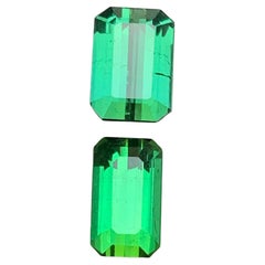 Gemme di tormalina naturale verde intenso 4,15 carati per anelli, ciondoli e gioielli