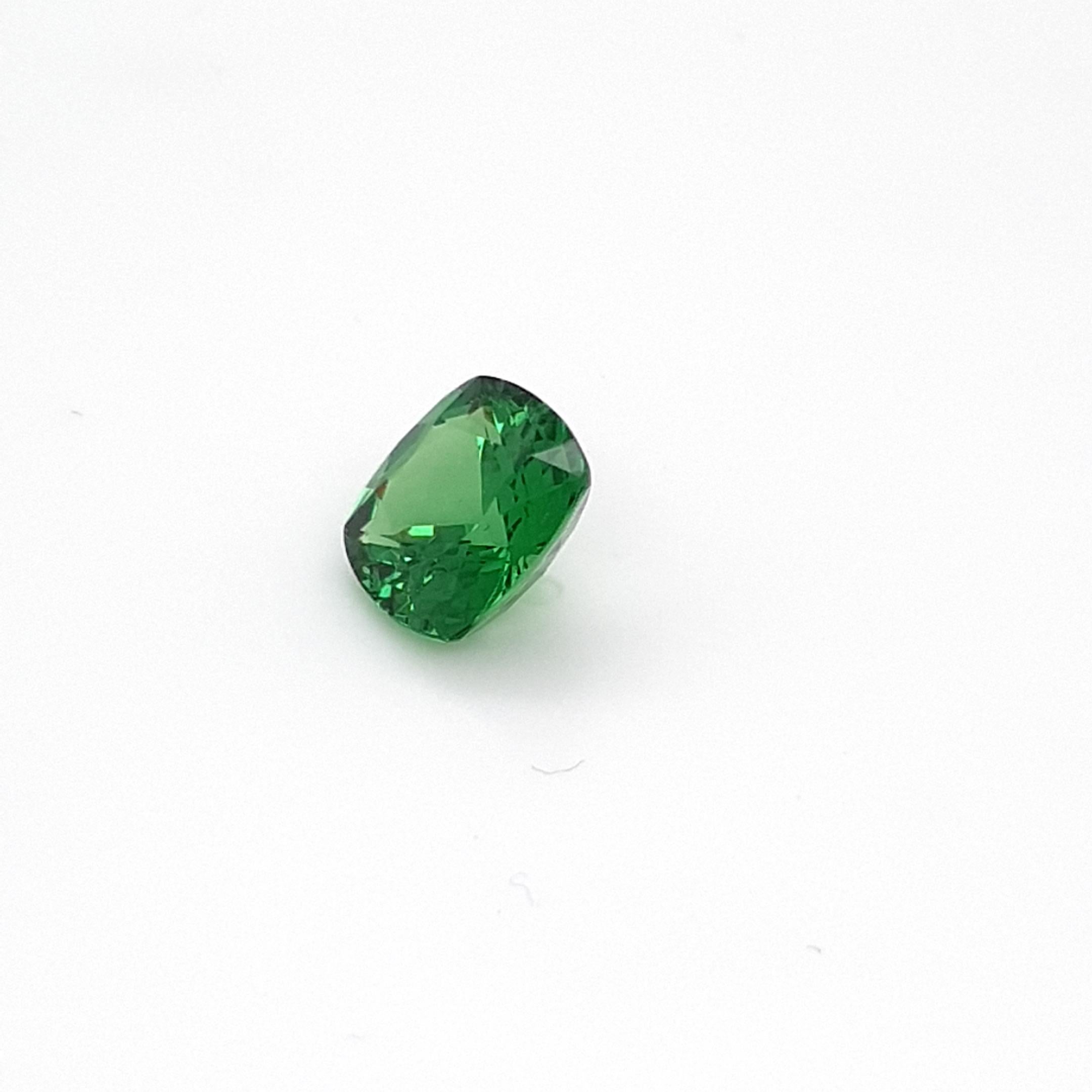 Women's or Men's Intense Green Tsavorite Garnet, Faceted Gem, 4, 61 ct., loose Gemstone For Sale