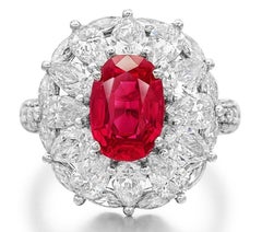 Intense Red Burma Ruby No Heat Piegon Blood Ring  Certified By GRS