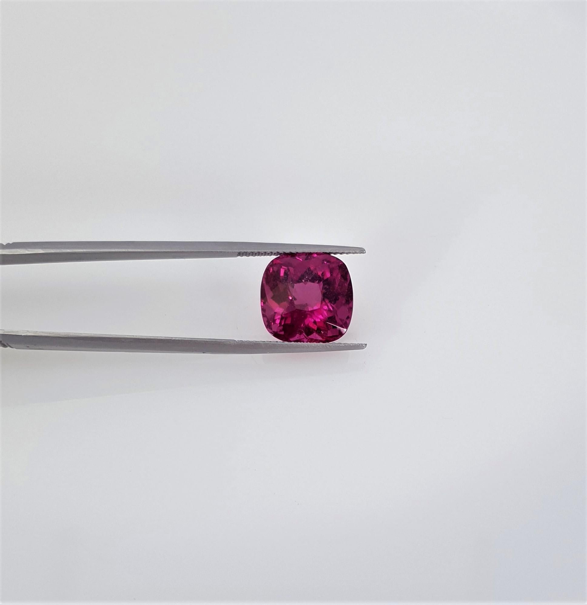 Intense Violet Pink Rubelite, Faceted Gem, 9, 74 Ct., Loose Gemstone, Round For Sale 3