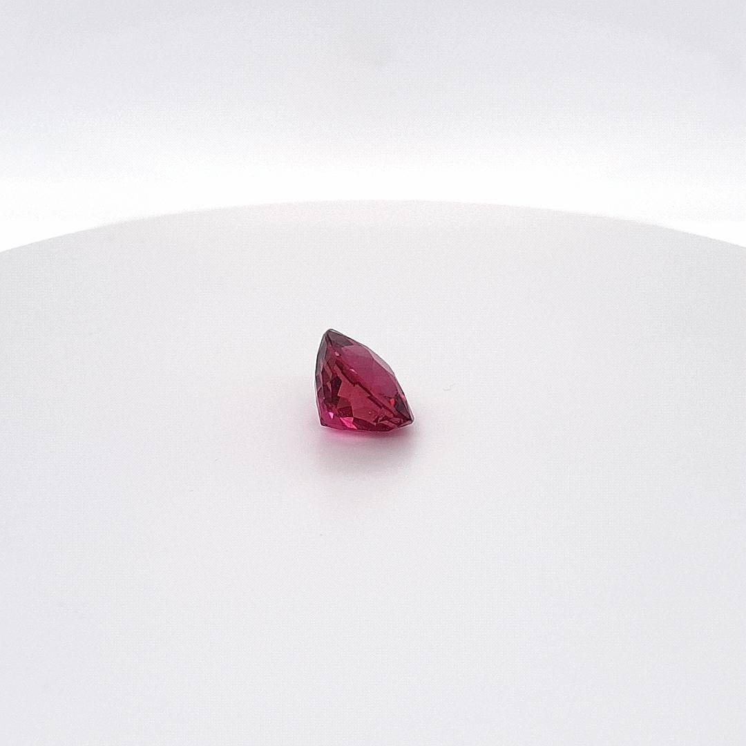 Cushion Cut Intense Violet Pink Rubelite, Faceted Gem, 9, 74 Ct., Loose Gemstone, Round For Sale